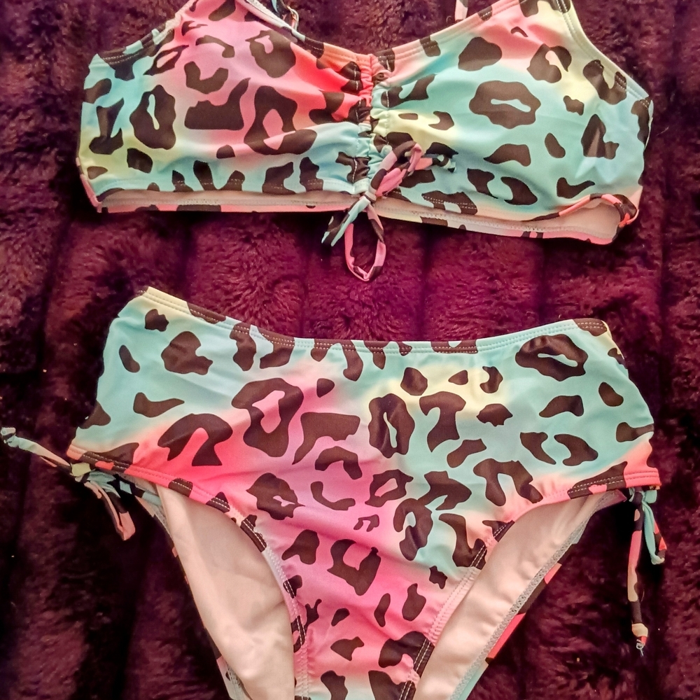 NEW Colorful Leopard Print Bikini Set